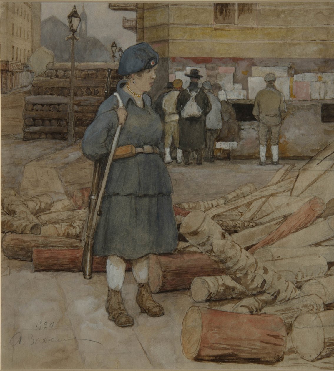 En militskvinne, 1920 av Alexander Ivanovich Vakhrameyev