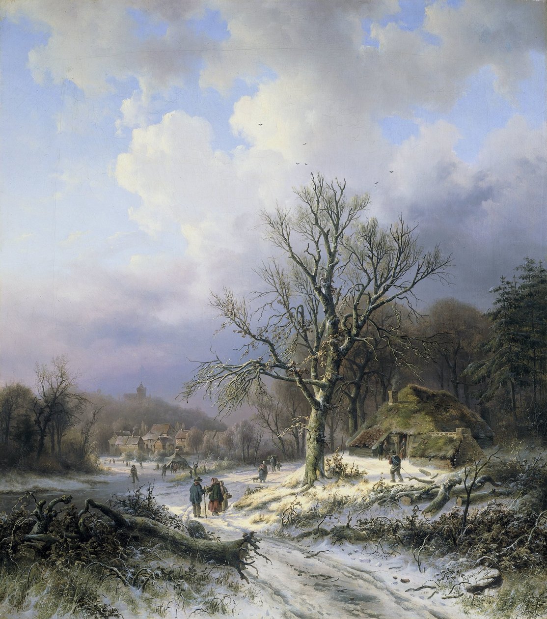 Snølandskap av Alexander Joseph Daiwaille