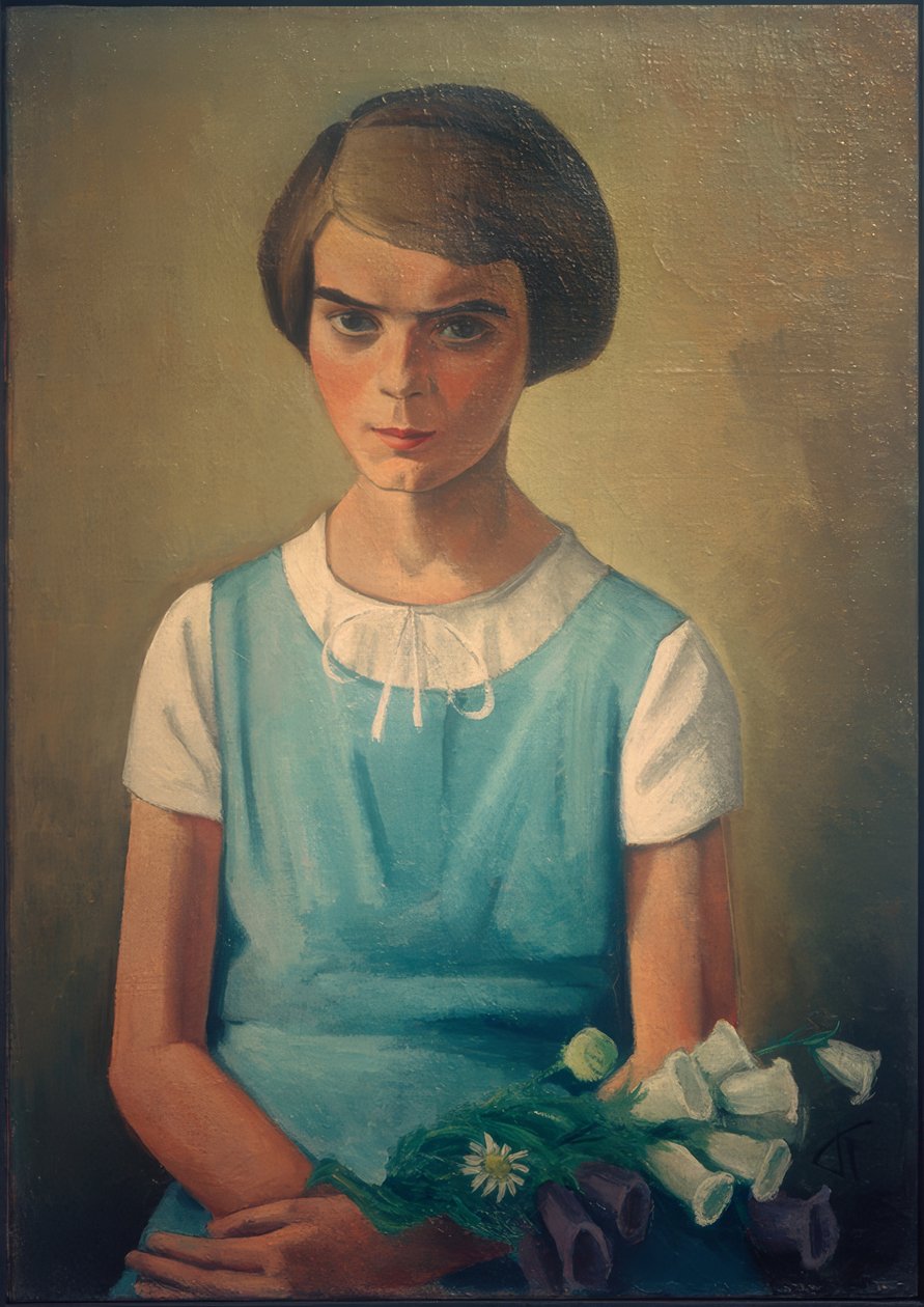 Portrett av datteren Angelina av Alexander Kanoldt