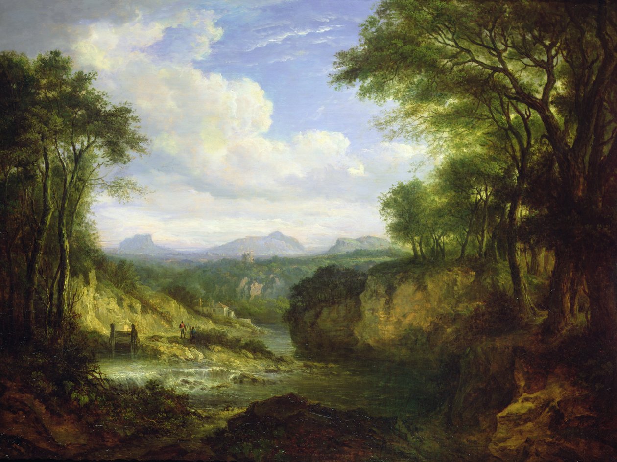 Fjernsyn over Edinburgh (olje på panel) av Alexander Nasmyth
