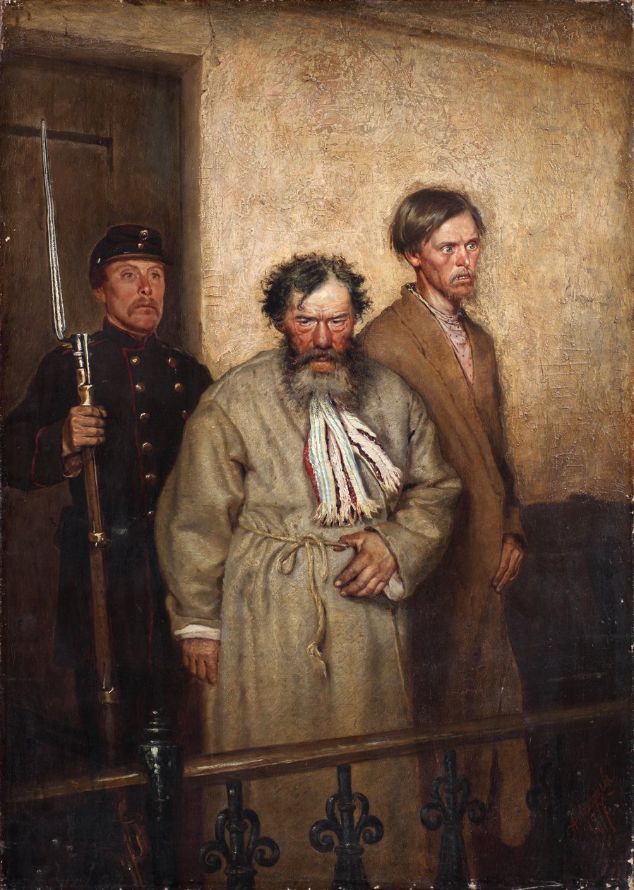 I en rettssal, 1877 av Alexander Nikanorovich Novoskoltsev