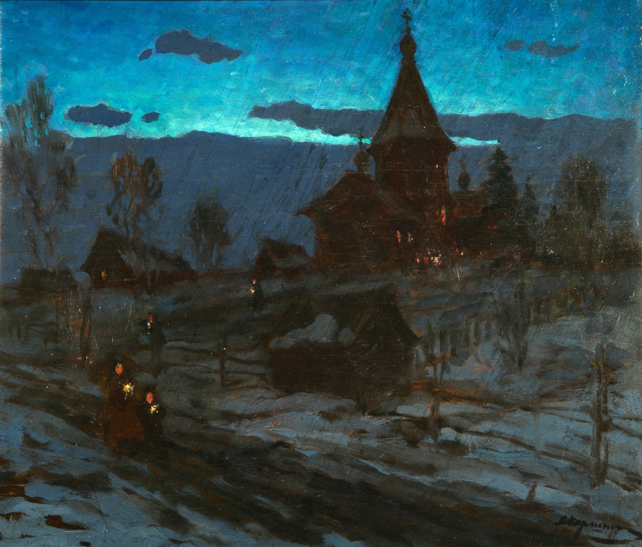 Julaften, 1910-tallet av Alexander Stepanovich Pershin