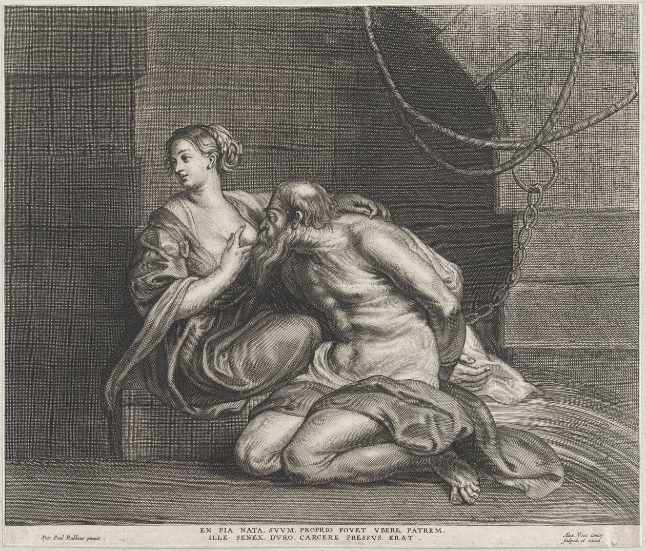 Cimon og Pero, ca. 1650-90., ca. 1650-90. av Alexander Voet