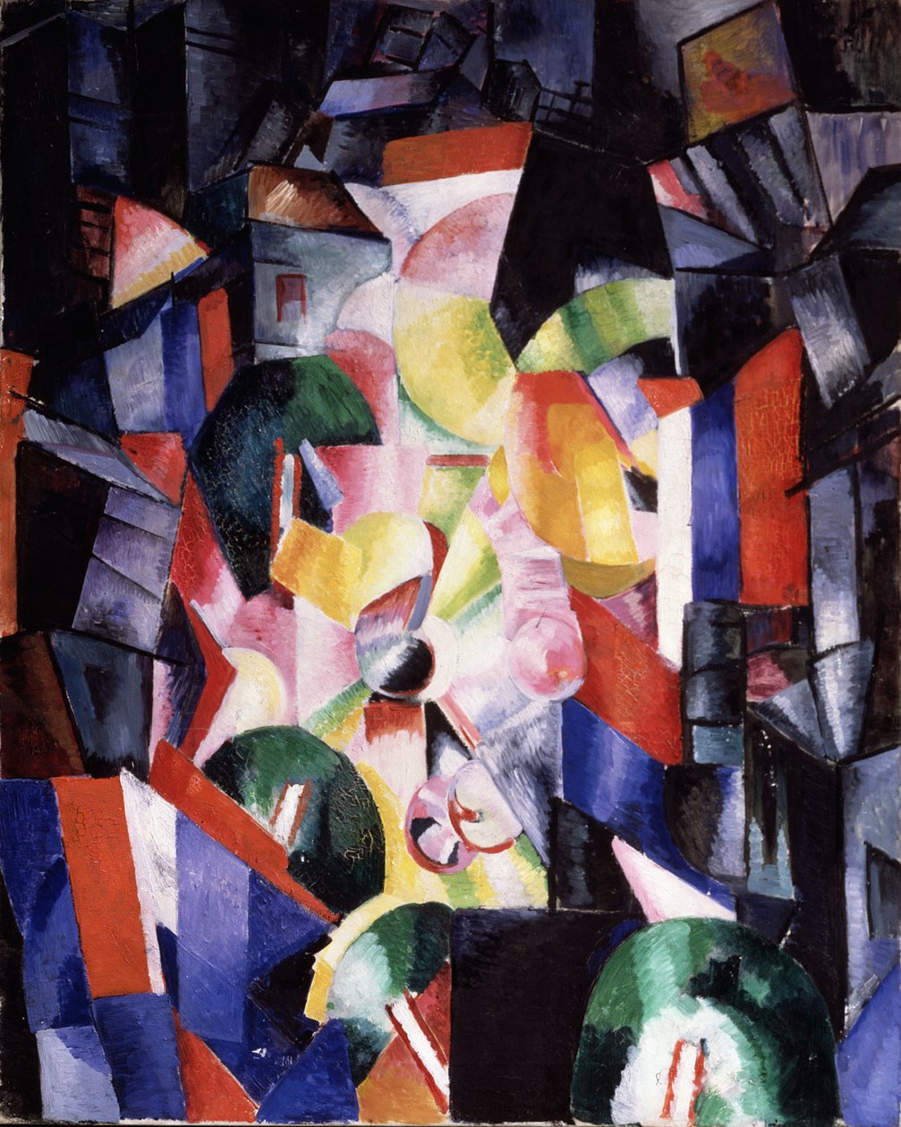 Byen om natten, 1915 av Alexandra Alexandrowna Exter