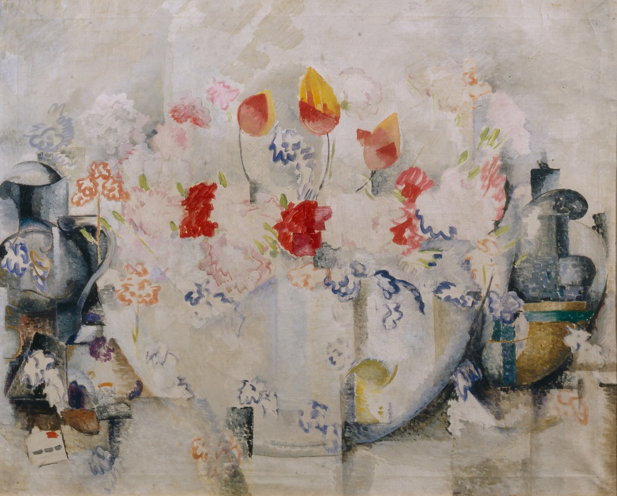 Vase med blomster av Alexandra Alexandrowna Exter