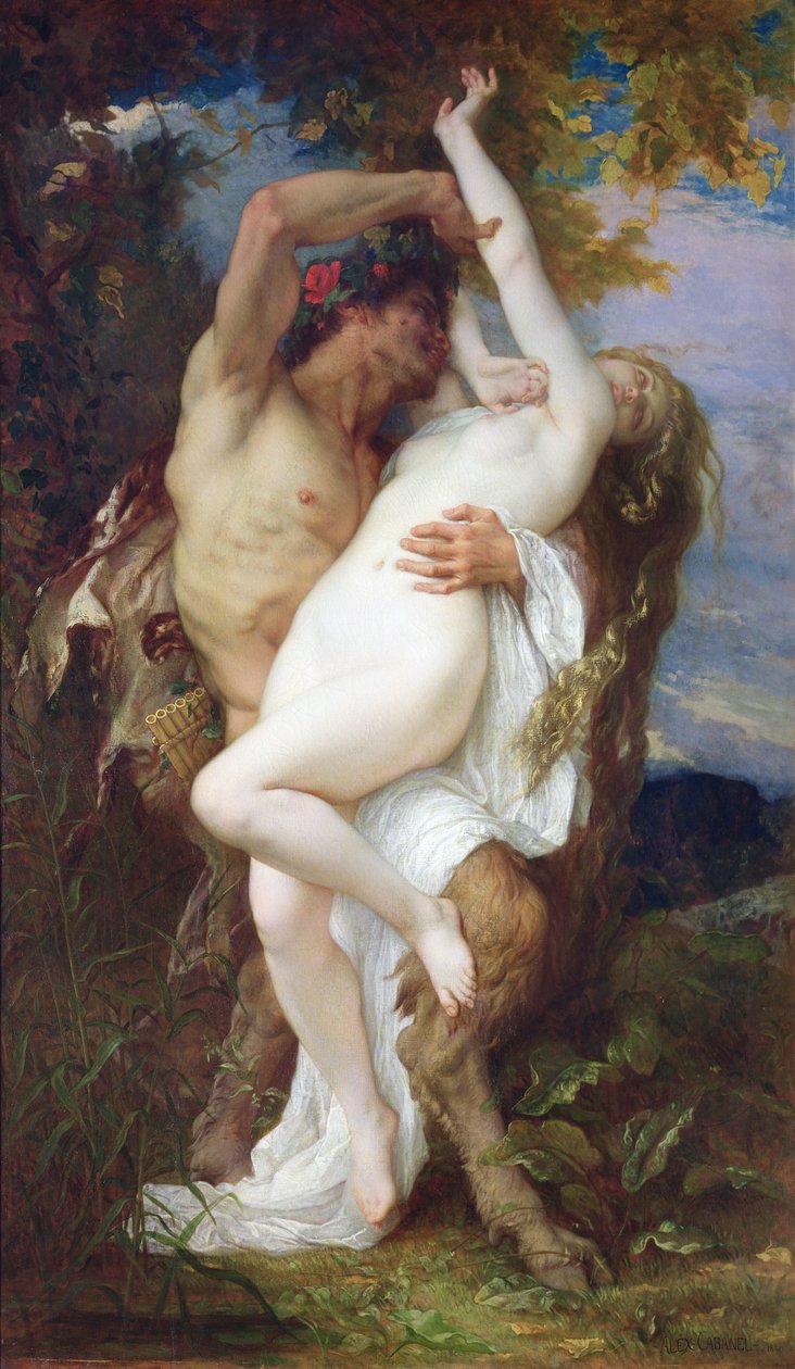 Nymfe bortført av en faun, 1860 av Alexandre Cabanel