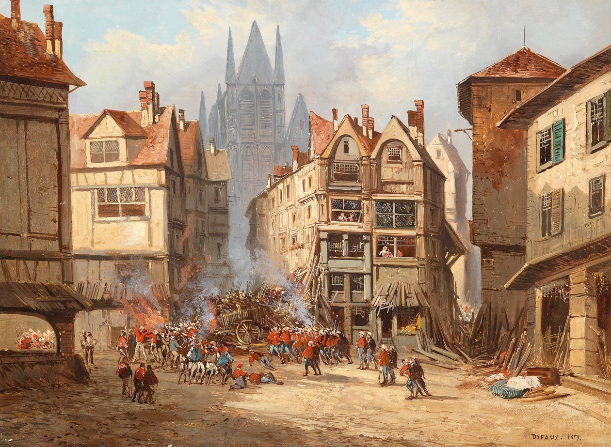 Gatekamp i Rouen av Alexandre Defaux
