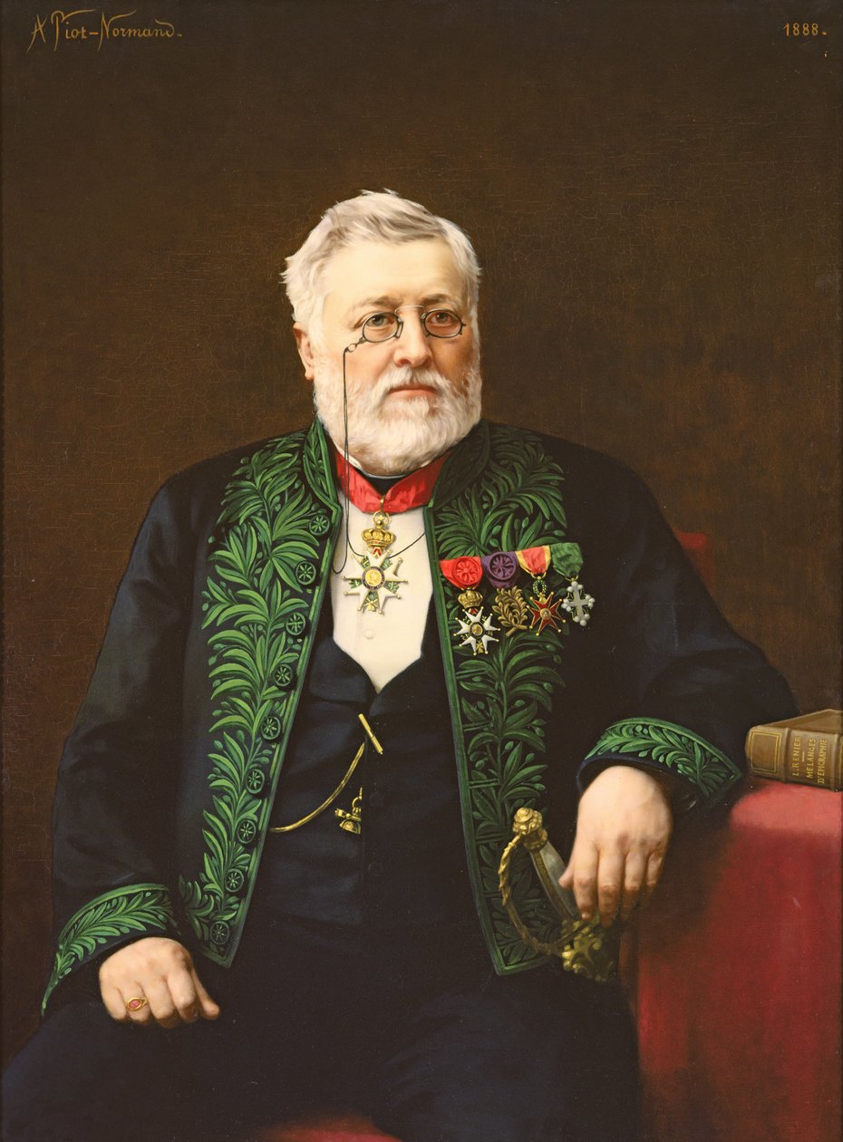 Portrett av Leon Renier (1809-85) 1888 av Alexandre Piot Normand