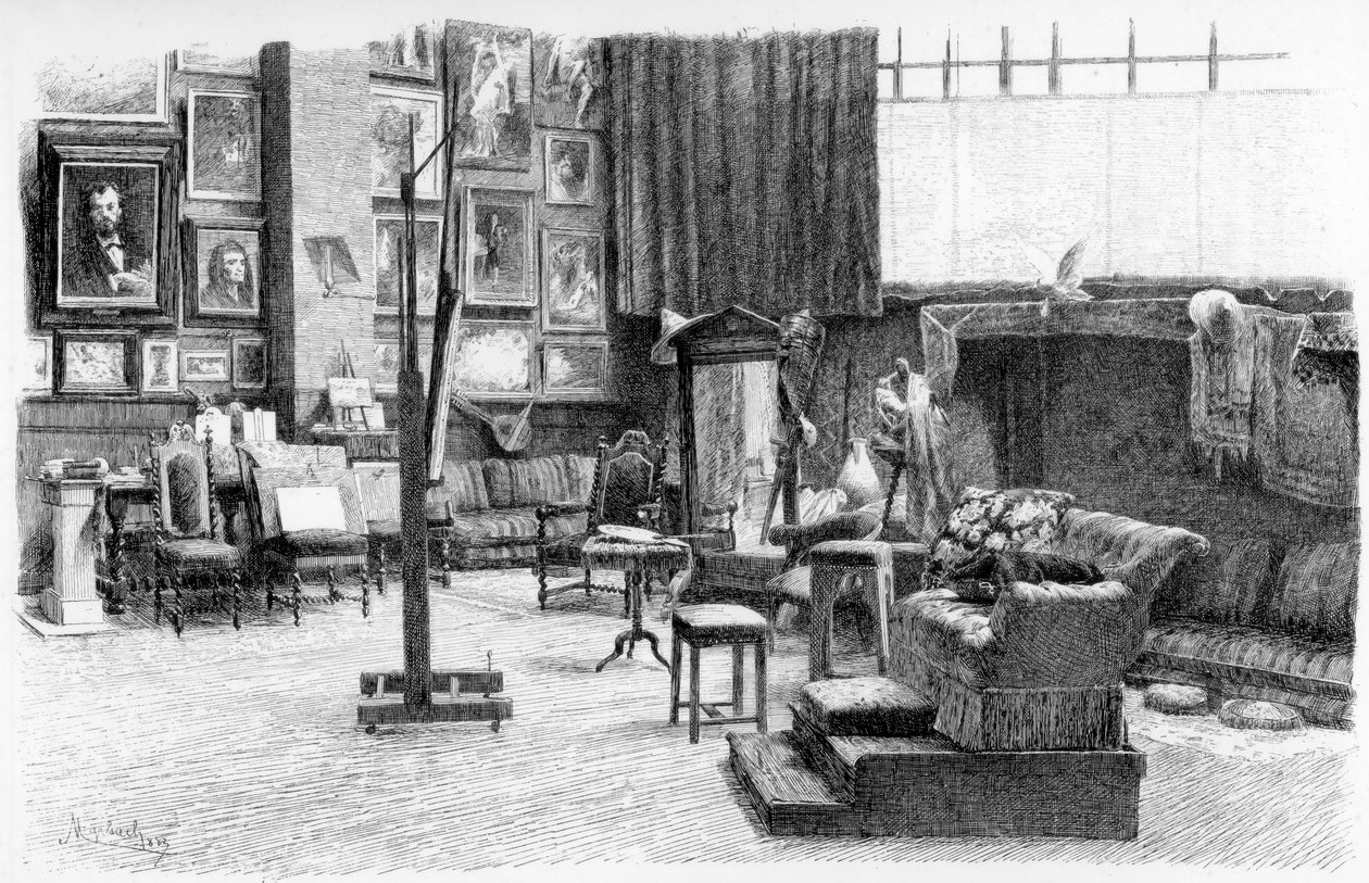Studioet, c1880-1882. av Alexandre Cabanel