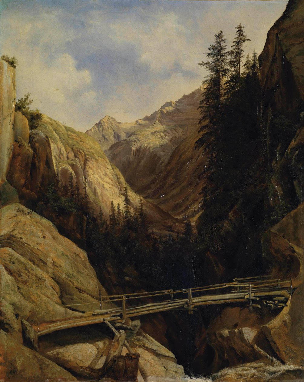 Ved Handeck-fossen, 1842-43 av Alexandre Calame