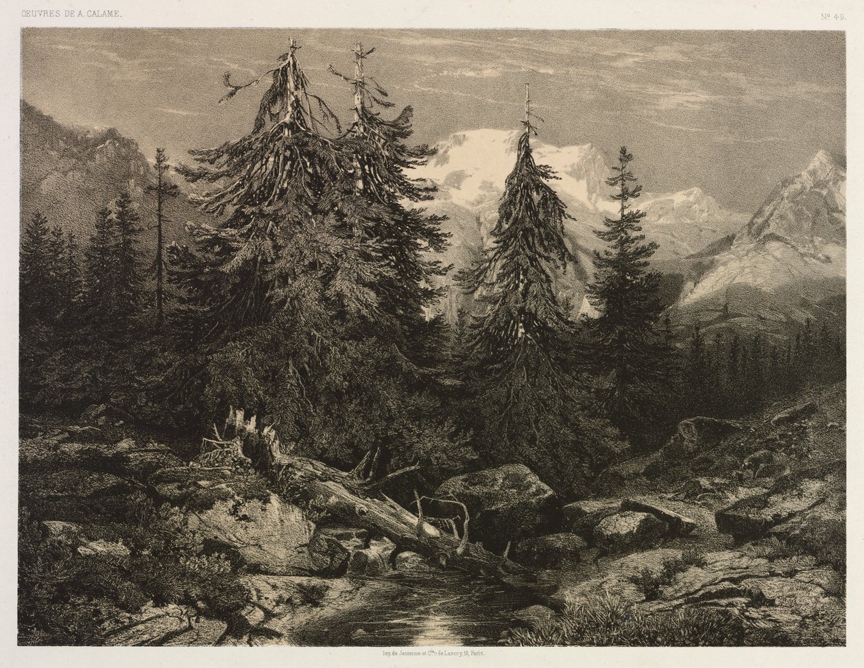 Alpestrøm av Alexandre Calame