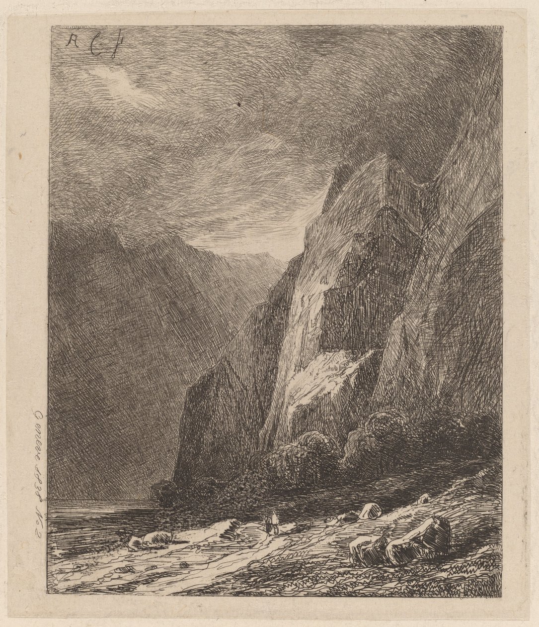 Klipper i en storm av Alexandre Calame