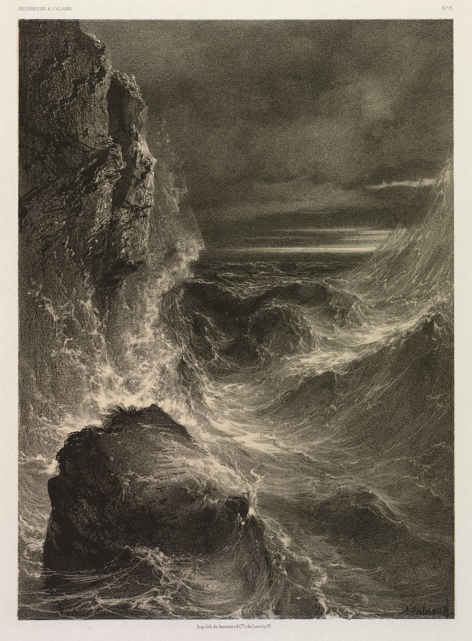 Havet, 1851. av Alexandre Calame