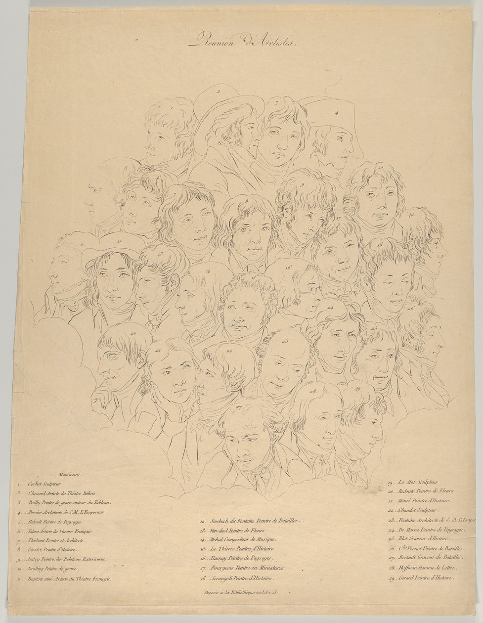 En samling av kunstnere, 1804. av Alexandre Clément