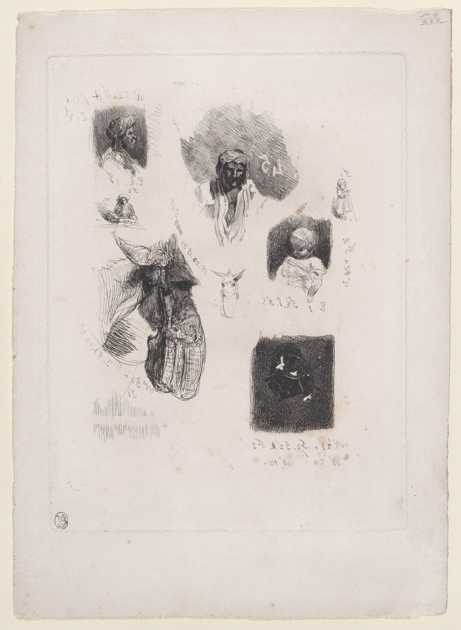Skisserblad, 1833-38. av Alexandre Gabriel Decamps
