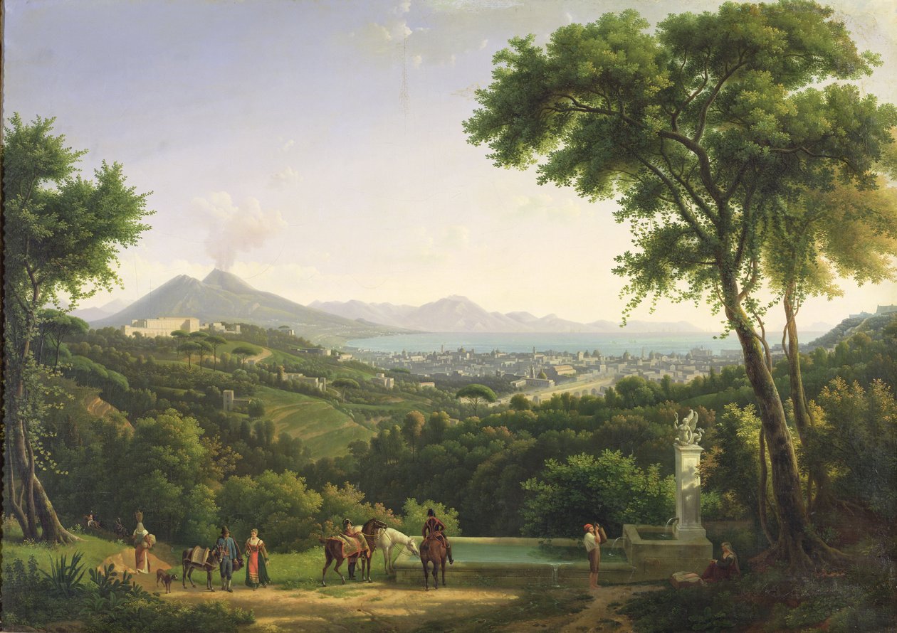 Utsikt over Napoli fra Capodimonte, 1813 av Alexandre Hyacinthe Dunouy