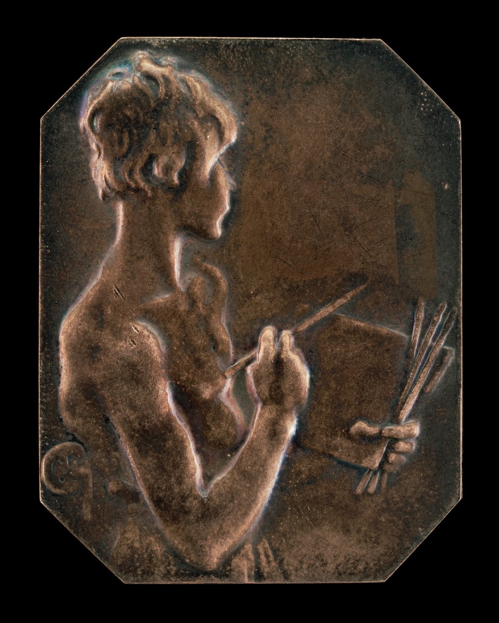 Maleri Maleriet [forside], 1897. av Alexandre Louis Marie Charpentier