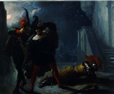 Valentins død (olje på lerret) av Alexandre Marie Colin