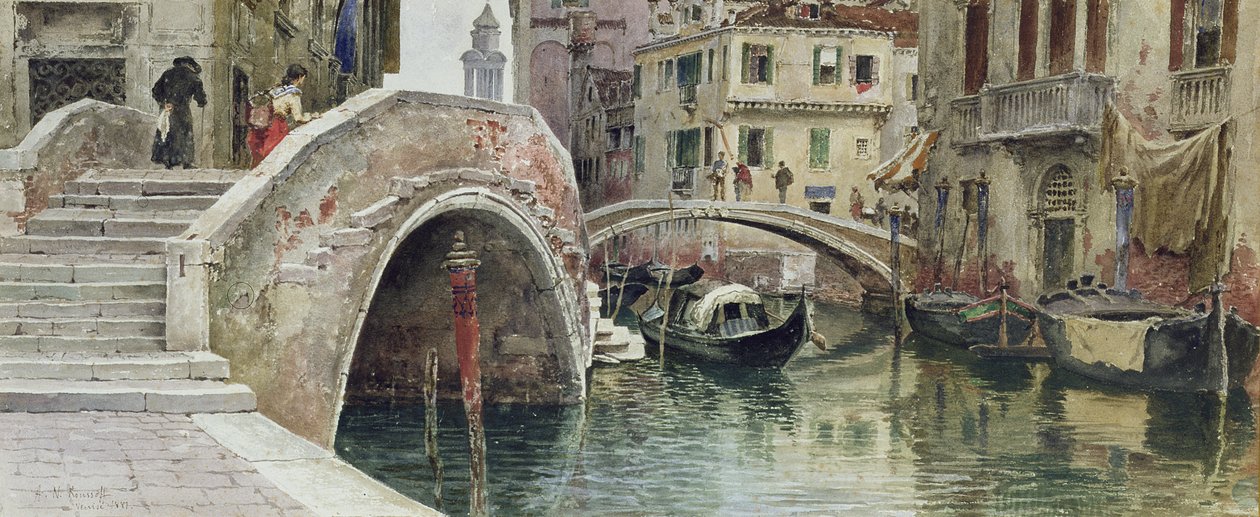 Venezia, 1887 (wc på papir) av Alexandre Nicolaievitch Roussoff