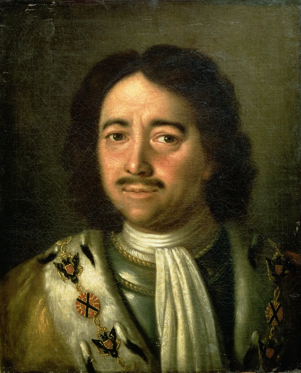 Portrett av tsar Peter I den store (1672-1725) 1772 av Alexei Petrovich Antropov