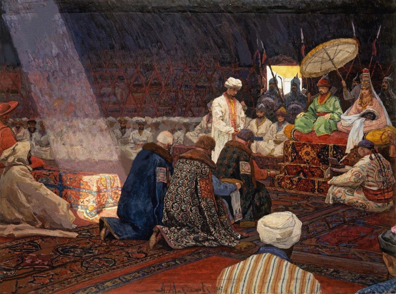 Ved Golden Horde, 1907 av Alexei Fedotovich Maximov