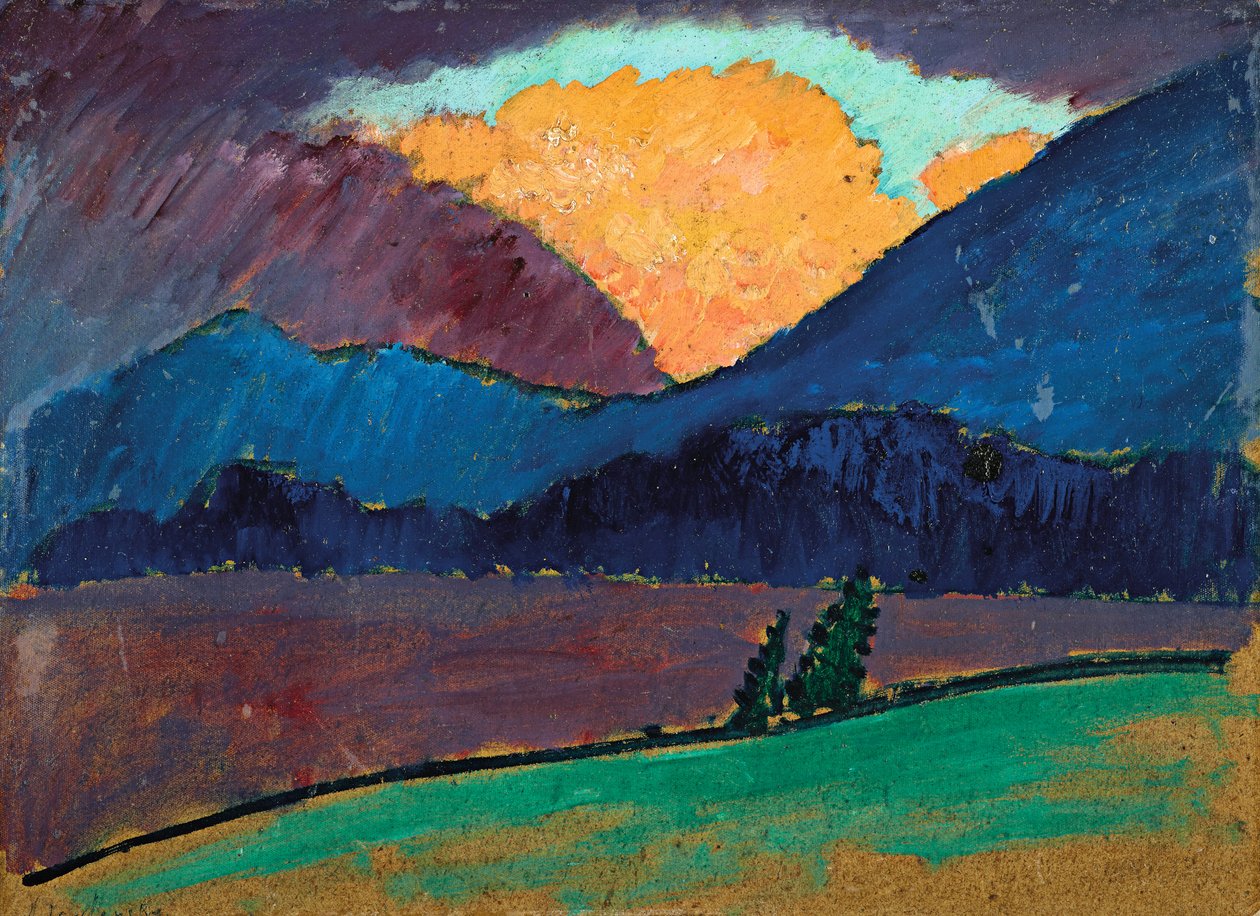 Sommerkveld på Murnau, 1908-1909. av Alexei Javlensky von