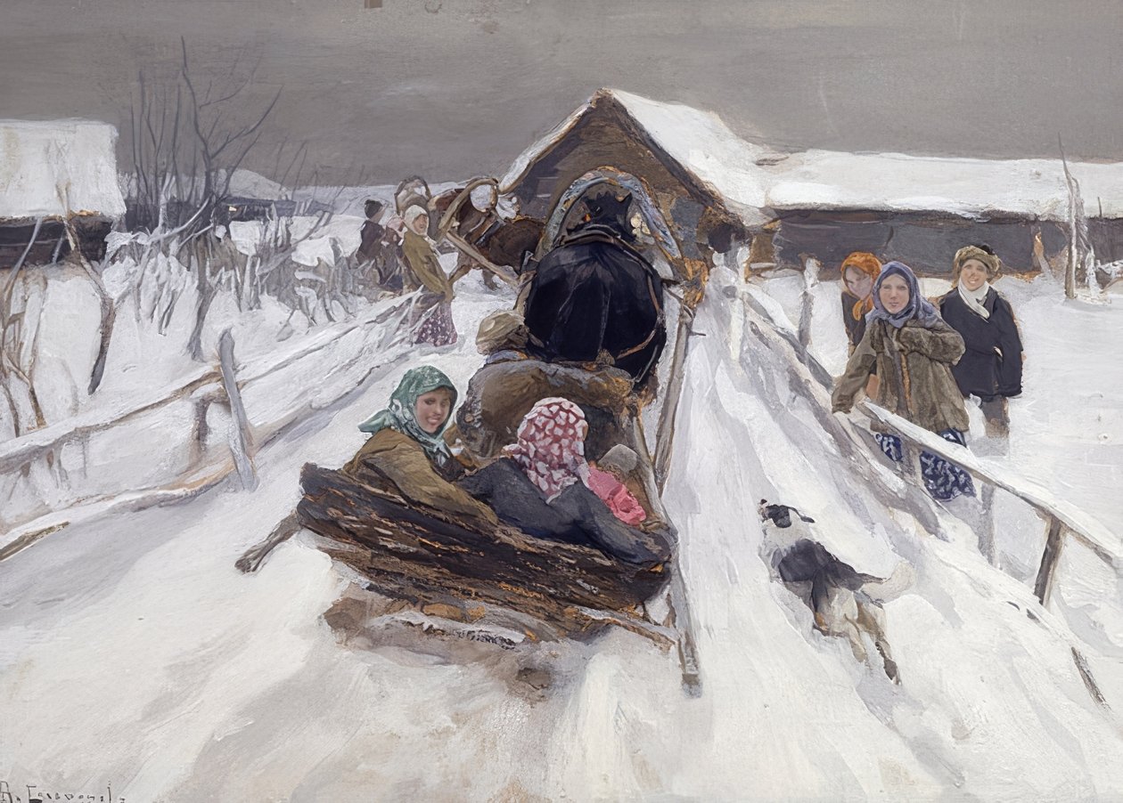 Kanefart i karnevalsesongen. 1910 av Alexei Steipanovitch Stepanov