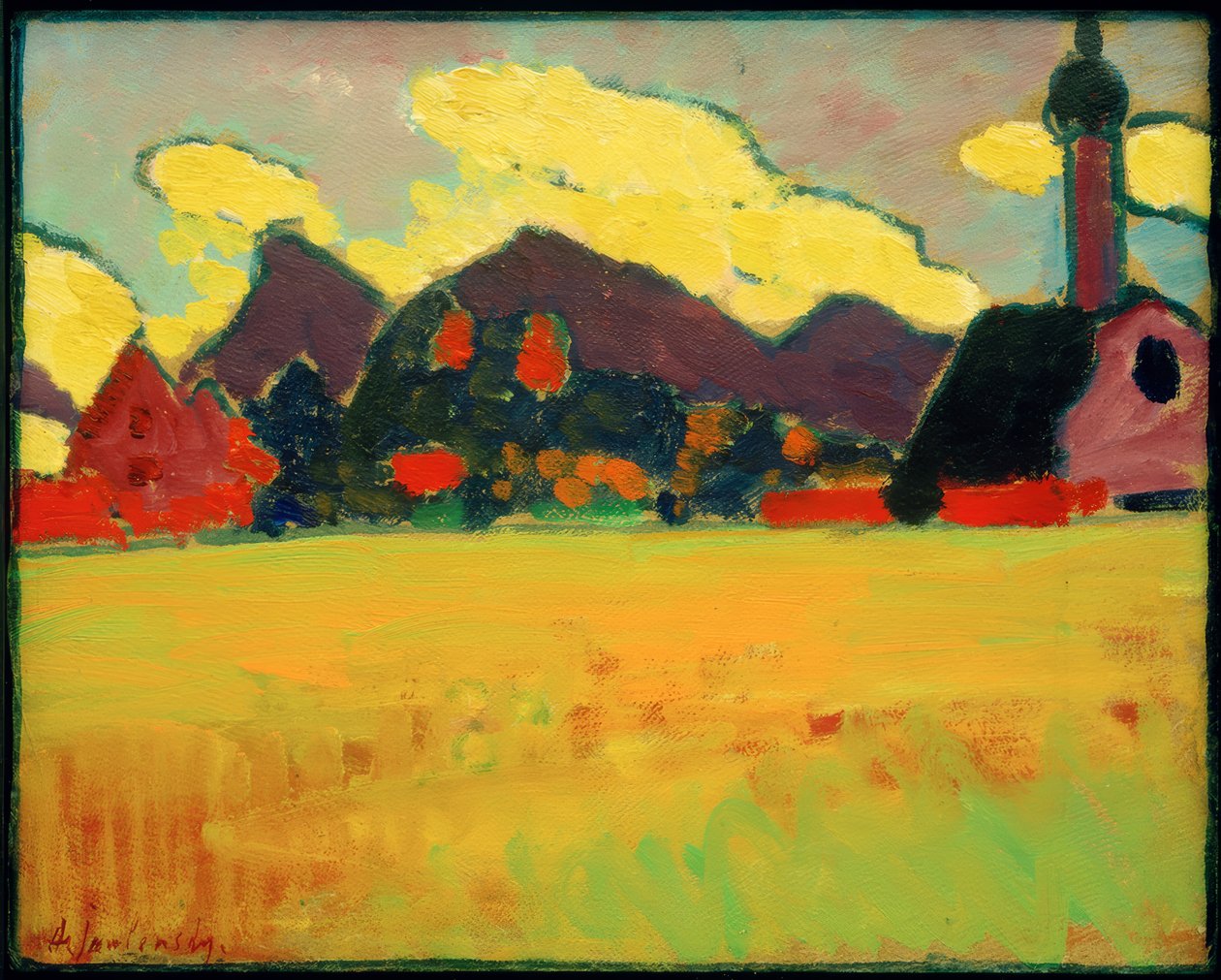 Landskap nær Murnau av Alexej von Jawlensky