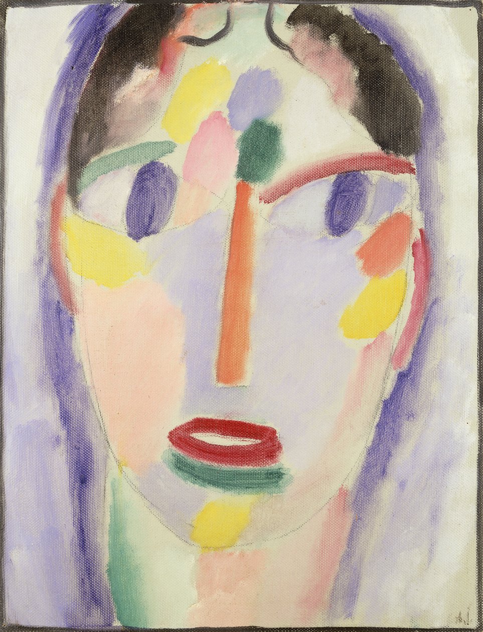 Blått hode; Kopf In Blau, 1918 av Alexej von Jawlensky