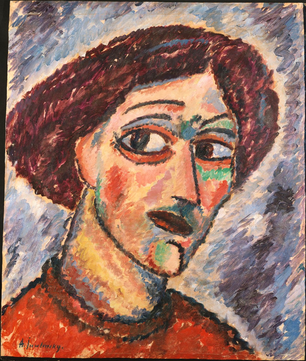 Tilted Head, ca. 1913 (olje om bord) av Alexej von Jawlensky