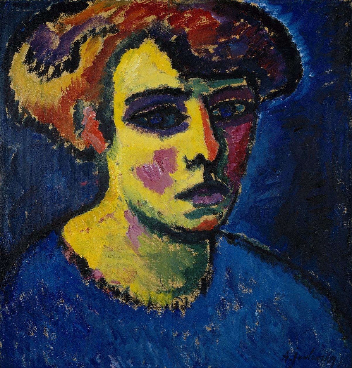 Leder for en kvinne, 1911 av Alexej von Jawlensky
