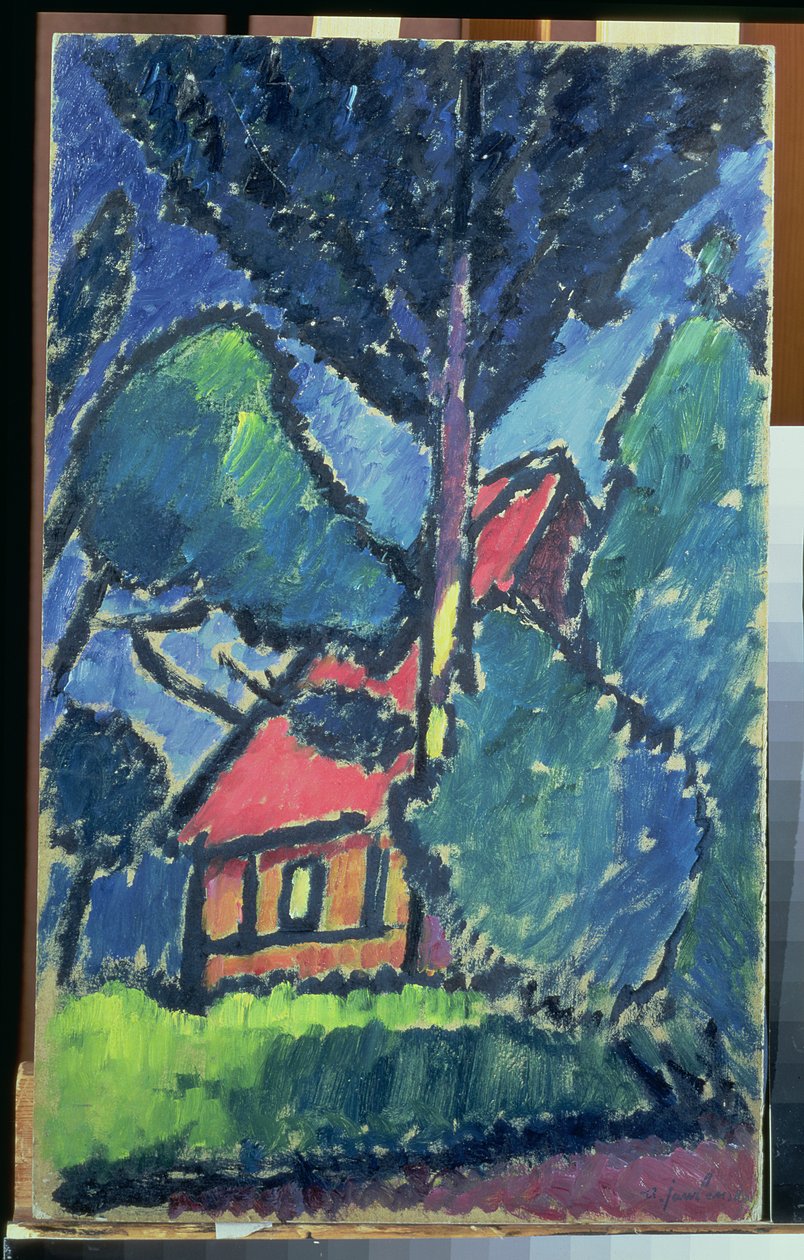 Landskap, ca. 1910 (olje på papp) av Alexej von Jawlensky