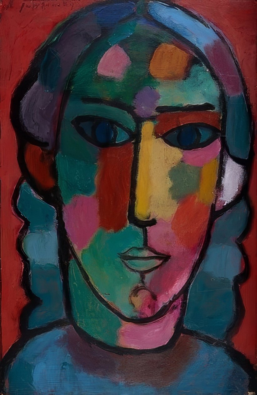 Jentehode. Rundt 1915 av Alexej von Jawlensky