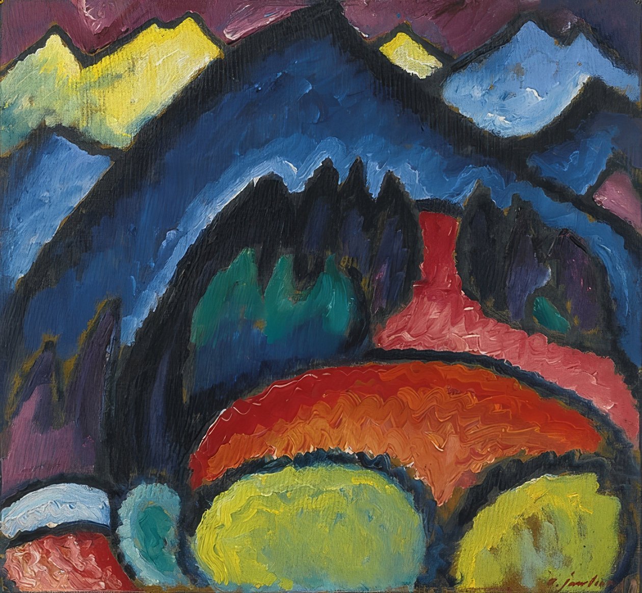 Oberstdorf - fjell. 1912 av Alexej von Jawlensky