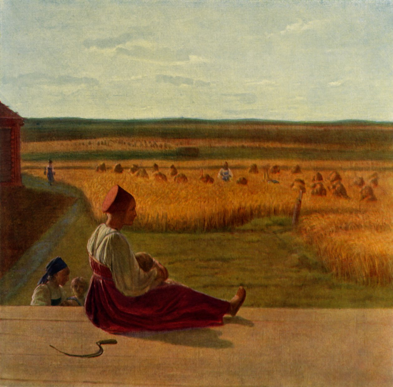 Høsting. Sommer, midten av 1820-årene, 1965. av Alexey Venetsianov