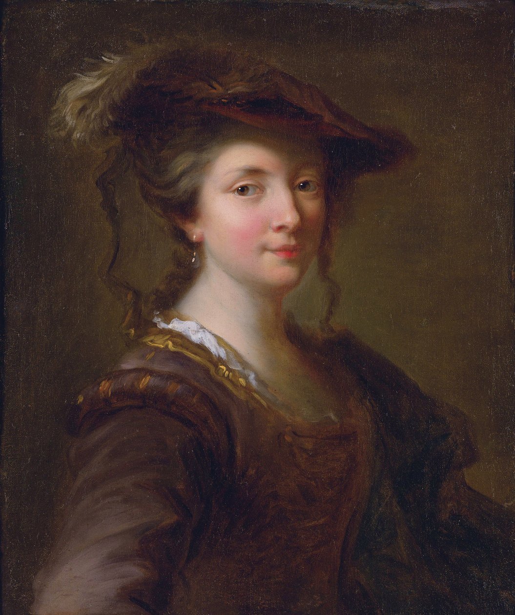 Portrett av en dame, sies å være Louise Julie de Nesle, Comtesse de Mailly av Jean Alexis Grimou