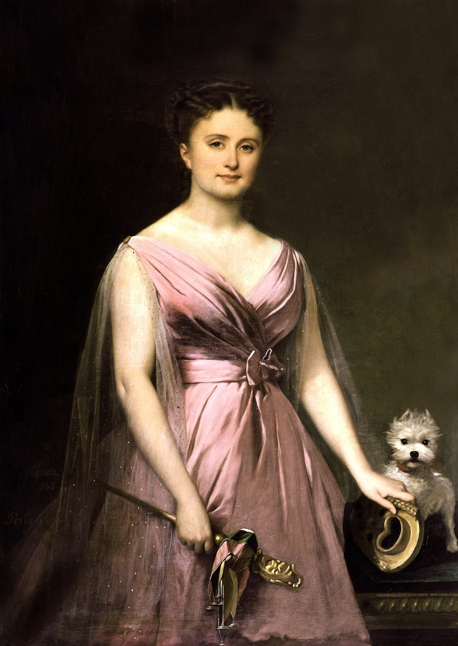 Portrett av Hortense Schneider av Alexis Nicolas Perignon