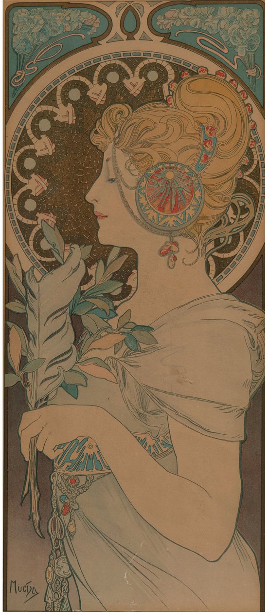 Fjær, 1899. av Alfons Marie Mucha