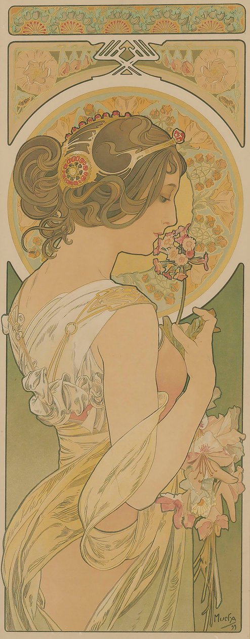 Primrose, 1899. av Alfons Marie Mucha