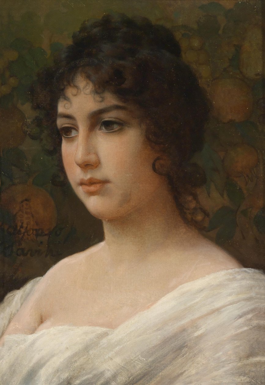 Jenteportrett av Alfonso Savini