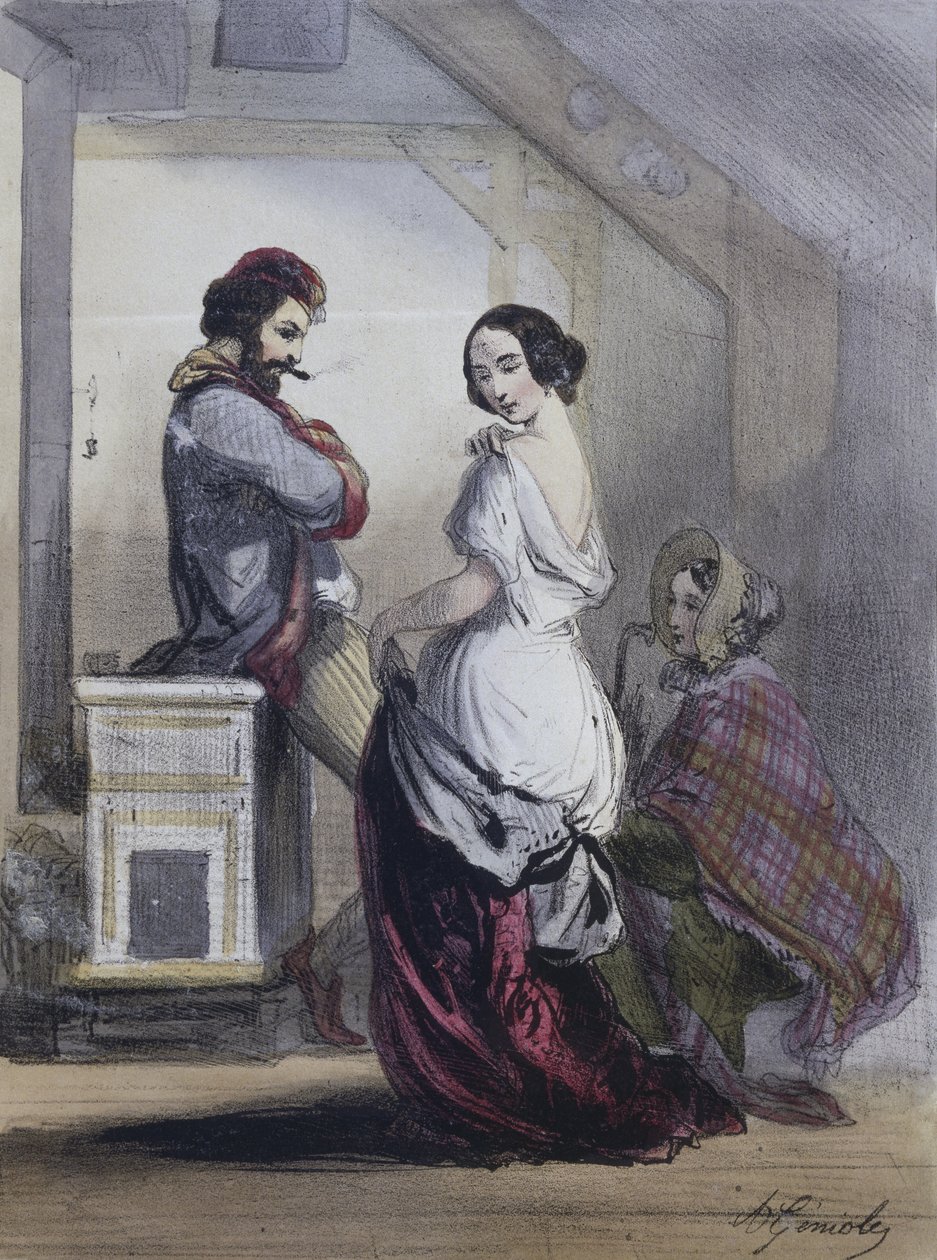 Kunstner og modell, 1850) av Alfred Andre Geniole