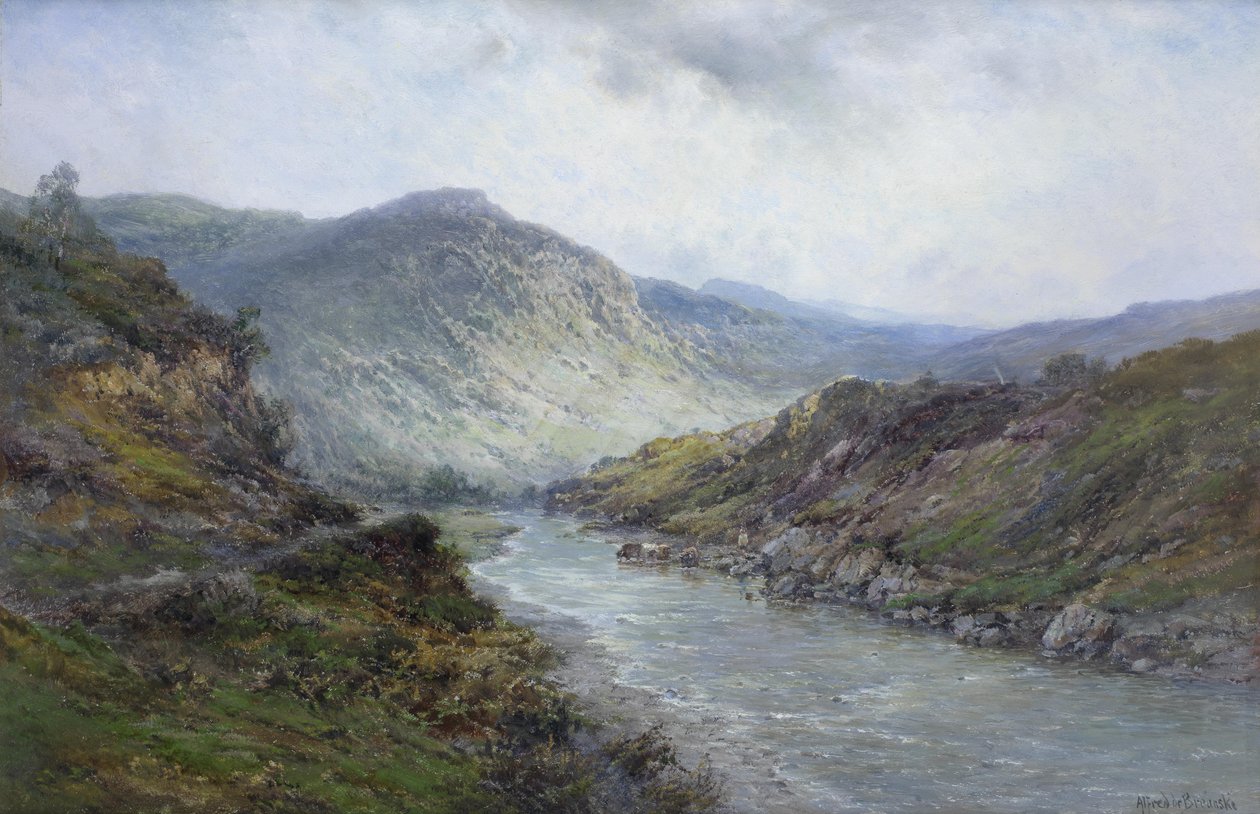 Perthshire -elven eller i nærheten av Callander av Alfred de Breanski