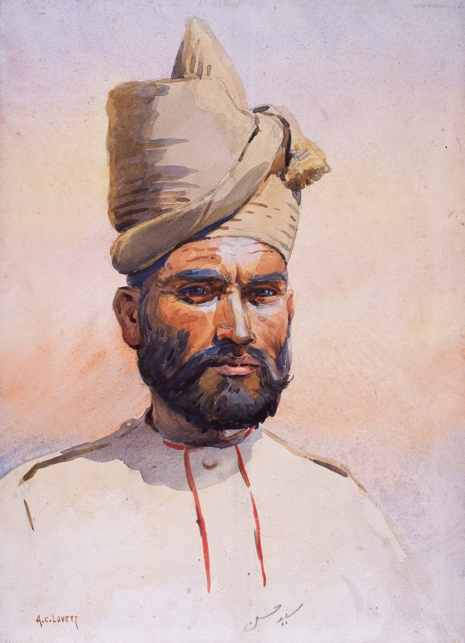 Soldat fra den 26. Punjabis Malikdin Khel (Afridi), illustrasjon for 