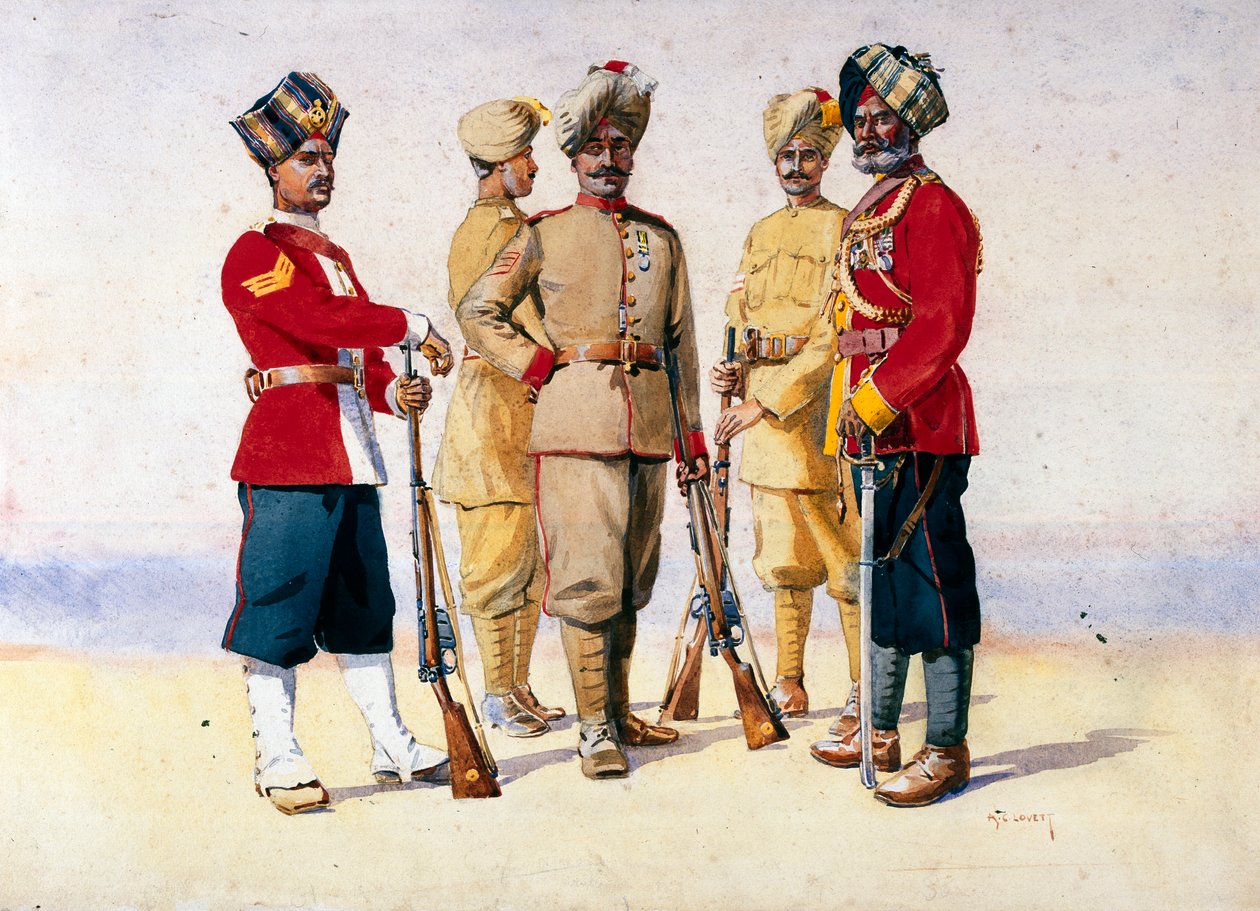 Soldiers of Various Regiments, illustrasjon for 