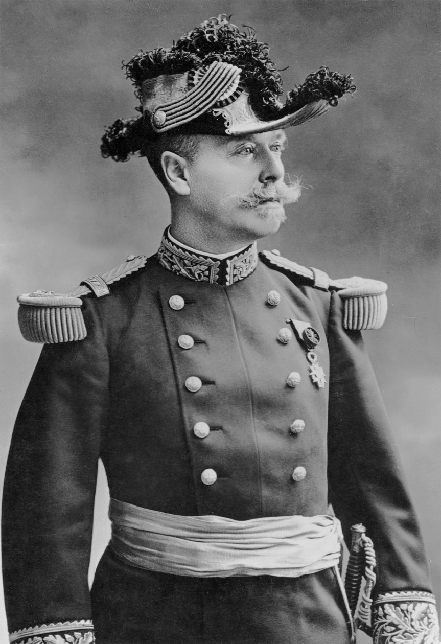 Portrett av General Poline bw-bilde av Alfred Ellis
