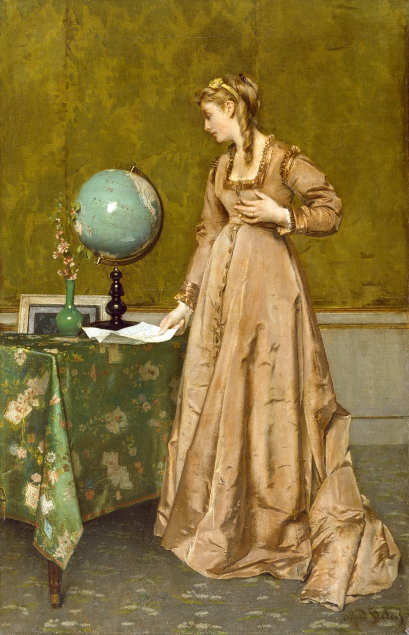 Nyheter fra Afar, 1860-tallet av Alfred Emile Stevens