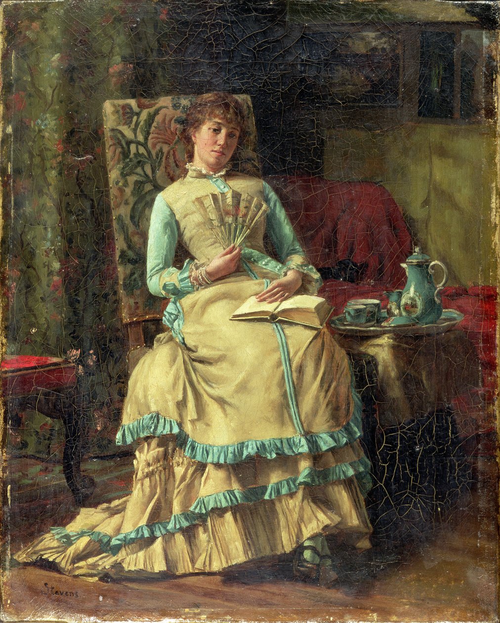 Kvinne i et indre, ca. 1880 av Alfred Emile Stevens