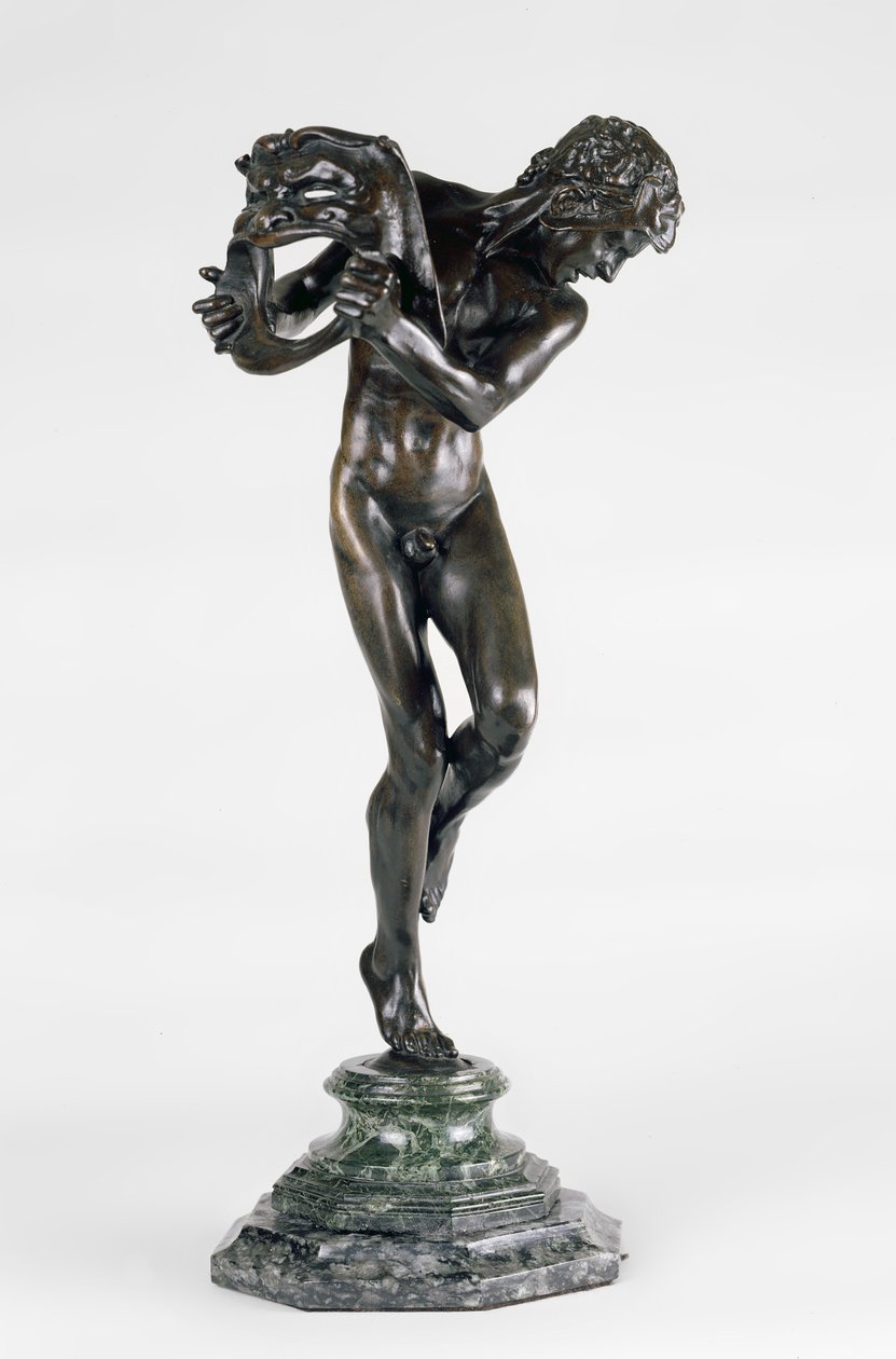 Komedie og tragedie (Sic Vita) (bronse) (se også 353097) av Alfred Gilbert