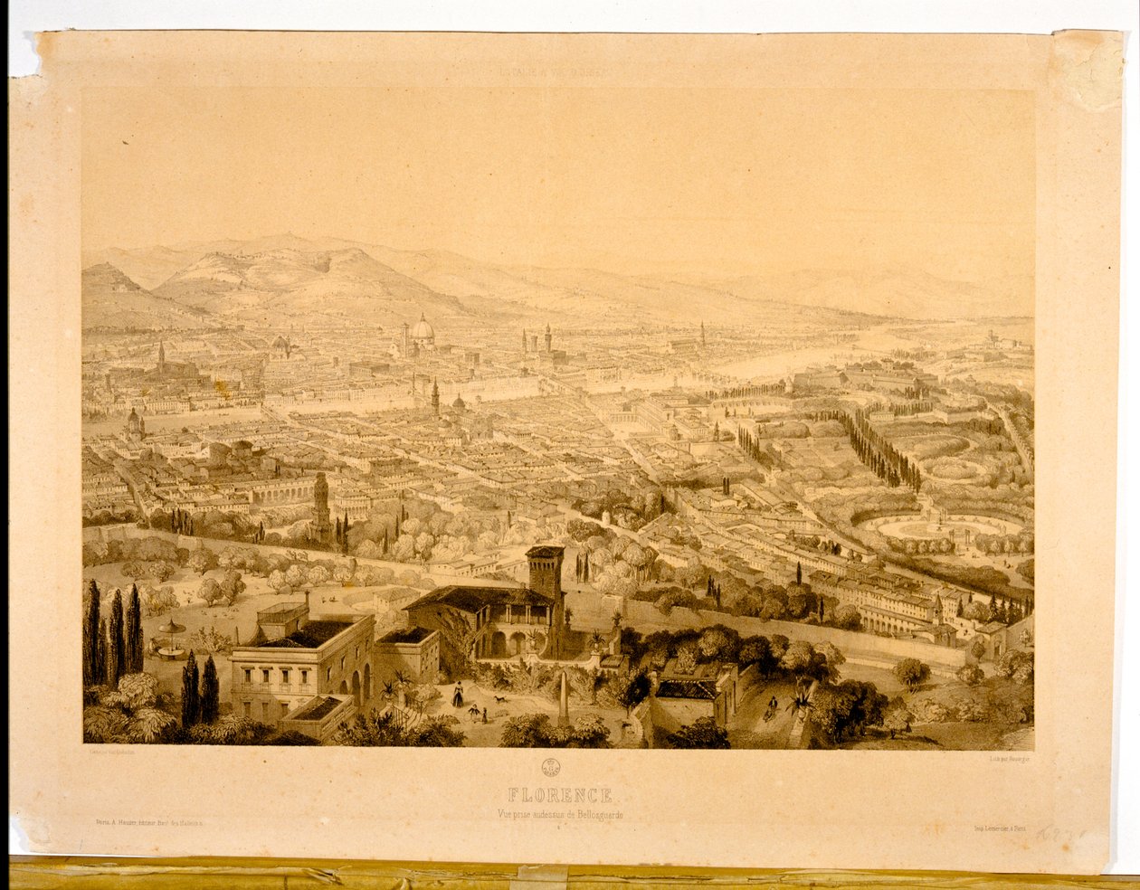 Firenze, utsikt ovenfra Bellosguardo av Alfred Guesdon