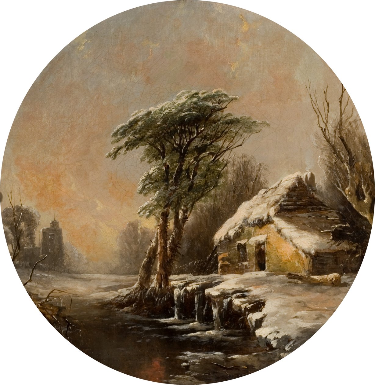 Vinterscene av Alfred Montague